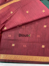 Maheshwari silk cotton saree with zari weaving MMJ764