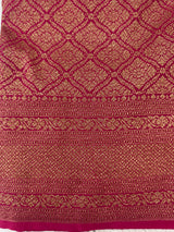 Banarasi semi katan saree SHKNSNM CrimsonPink(3)