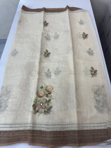 Semi linen saree with blouse MLS8765 (3)