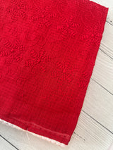 Phulkari Net Kota saree - MS8889 Red (design 2)