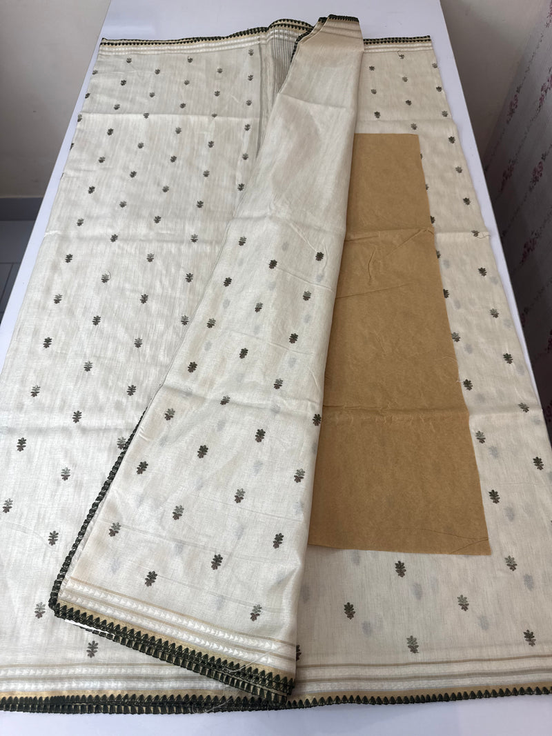 Blended soft tussar saree with thread work MTS9965