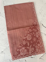 Cutwork Semi tussar saree MTSS674 Peach