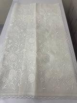 Organza saree with appliqué work - MSH192(5) White