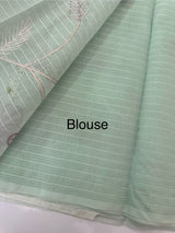 Netkota embriodery saree MS1496 Pastel MintGreen