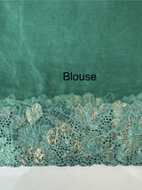 Soft Organza saree with cutwork tissue applique borders - MCW765