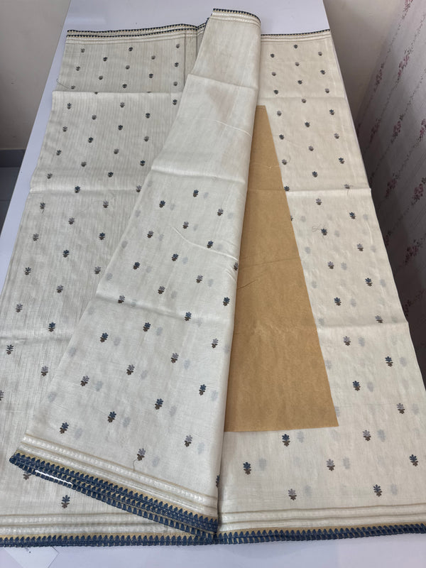Blended soft tussar saree with thread work MTS9965