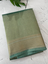 Tissue silk saree with border MS9453 DustyBlue