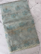 Premium Crush Organza saree with thread work- MCW863 PastelBlue