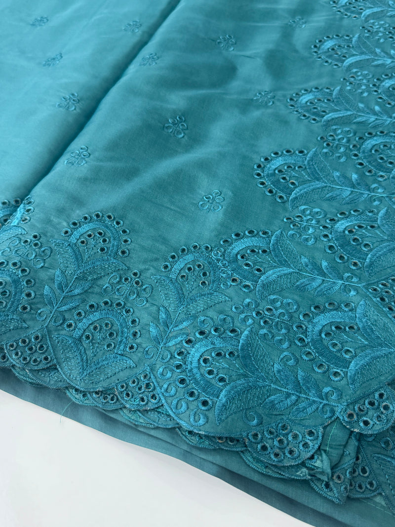 Cutwork Blended tussar saree MTS9078