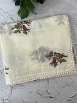 Kota silk saree with embroidery MS15220 - Offwhite