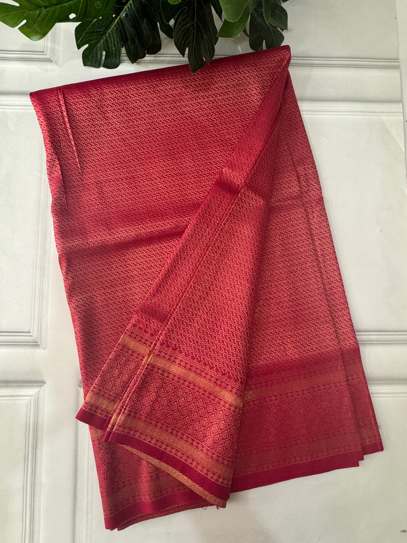 Banarasi soft silk saree MKSS1553 DarkPink