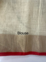 Tissue linen saree with handpainting and kanta work blouse MS14462 (7)