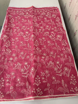 Semi Soft Organza saree with thread work MOS588