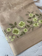 Tissue silk saree with embroidery MSH235