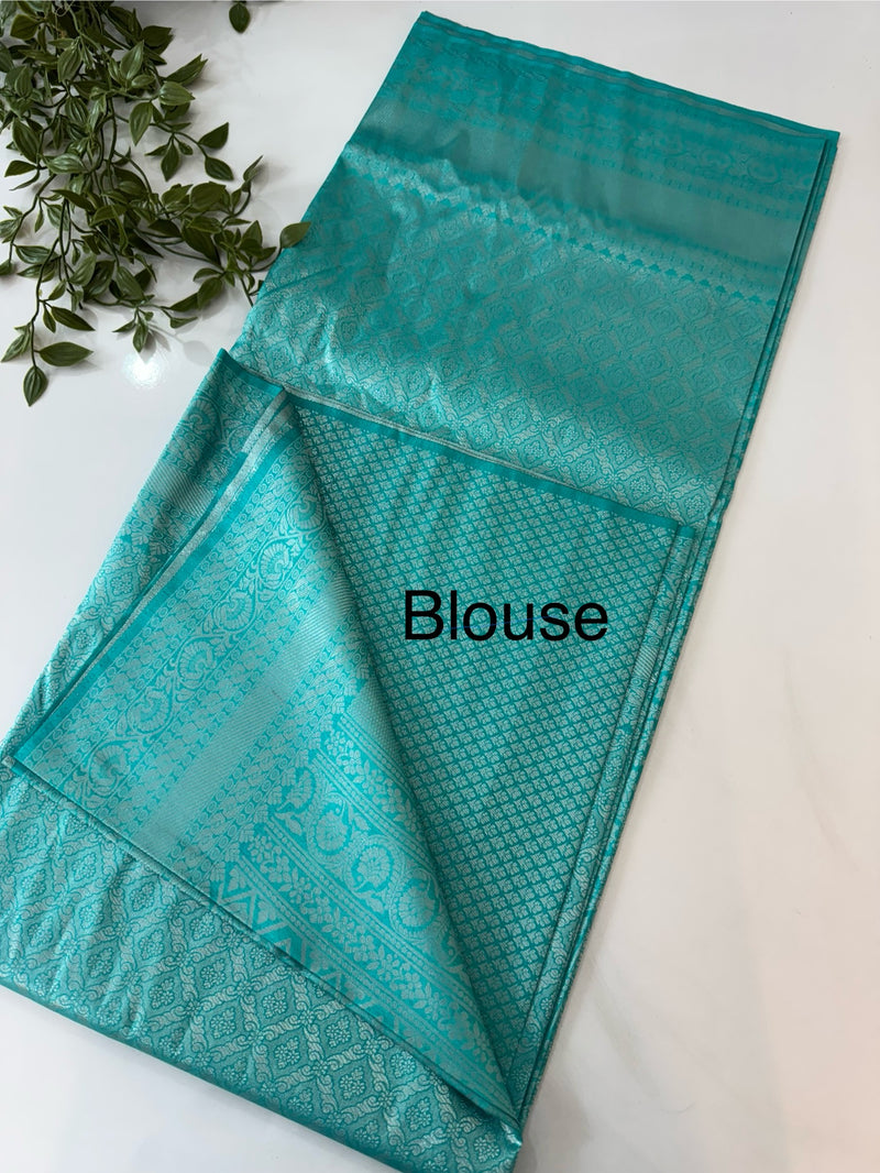 Pastel soft silk Saree - MKP921 GreenishBlue