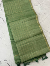 Tussar mix Semi silk saree with small zari weaving MSS8925