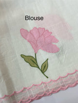 Kota silk cotton saree with applique work MS81789