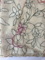 Kota silk cotton saree with applique embroidery work MS8867