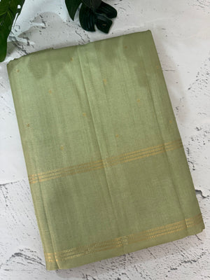 Semi silk saree with zari buttas  MSG6161- DustyGreen