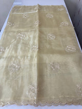 Tissue Organza saree with embroidery - MSH5509 PaleYellow