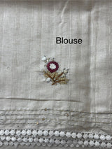 Kanta Handstitched Blended tussar silk saree MS90543