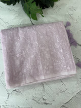 Moonga checks saree with embroidery MSH219 DustyLavender (2)