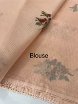 Kota silk saree with embroidery MS15220 - PastelPeach