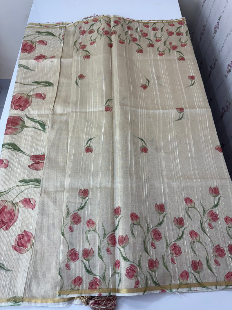Jute tissue saree MS9932