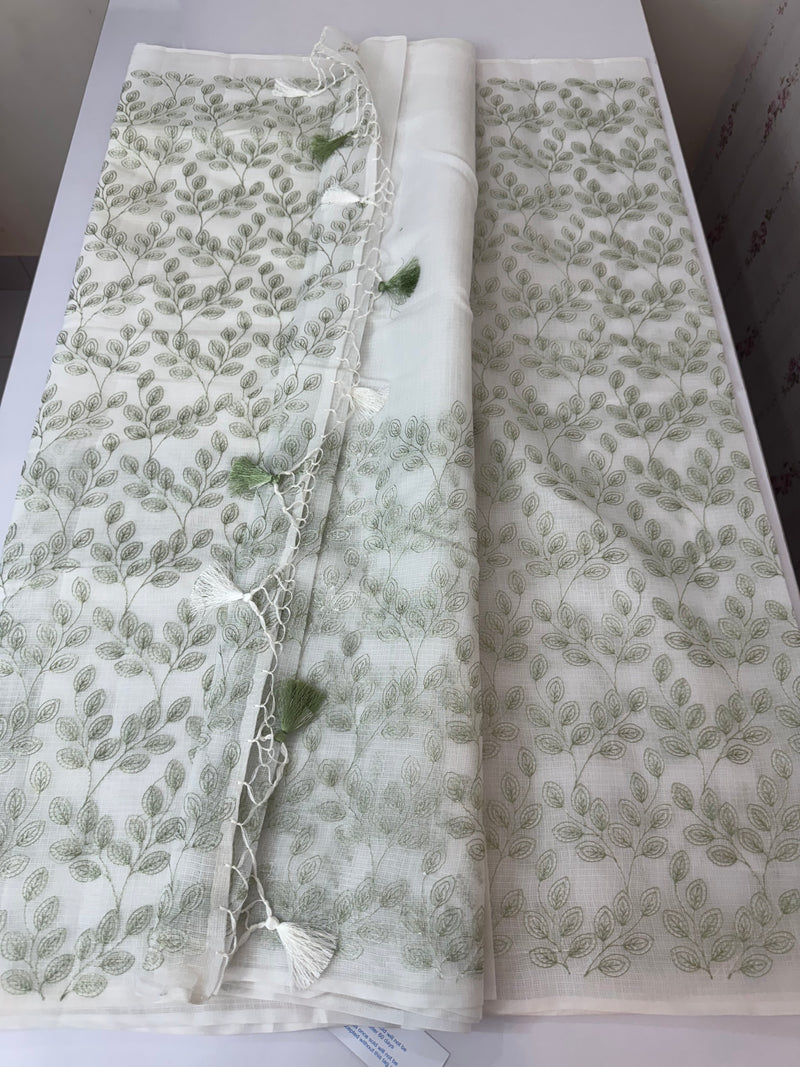 Kota cotton embriodery saree MS1490