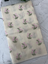 Netkota embriodery saree MS1496 Warm Ivory