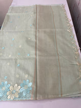 Soft Tissue kota embroidery saree MSK4660 PastelBlue