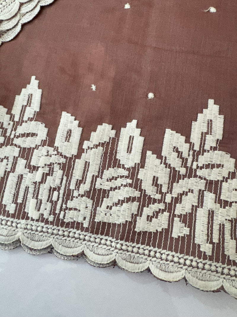 Kosa Tussar silk saree with embriodery - MS8178