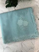 Kota Moonga checks Applique work saree  MSH278 Blue