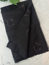 Organza saree with embroidery - MSH375 Black
