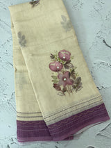 Semi linen saree with blouse MLS8765 (2)
