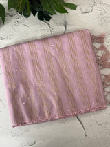 Fancy Chanderi silk saree with blouse MFC218 PastelOnionPink