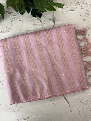 Fancy Chanderi silk saree with blouse MFC218 PastelOnionPink