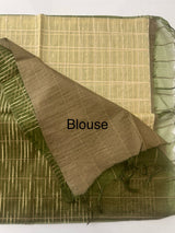 Semi Organza saree with checks - MSD634 (9)