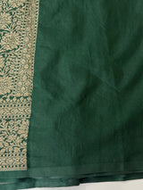 Banarasi viscose Georgette saree MKGS611- Wine to BottleGreen