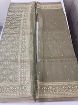 Tissue silk saree with Chikankari embroidery MTTS97(3)