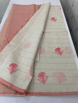Mul chanderi saree with embriodery & zari lines MSH4006