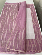 Semi organza saree with thread work - MSH910 Lavender