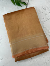 Tissue silk saree with border MS9453 PeachOrange