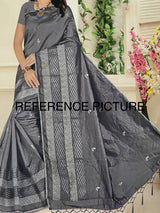 Art silk saree with thread work MAS770 LEAFGREEN