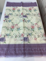 Chanderi digital printed saree with chikankari embriodery MSH171
