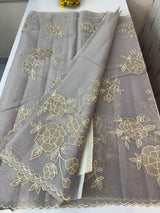 Organza saree with applique work MS5081