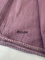 Supernet saree with crochet work and lace border MCJ5433 (V shape Crochet)
