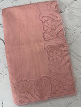 Semi tussar saree with applique borders MSH999 Peach-2