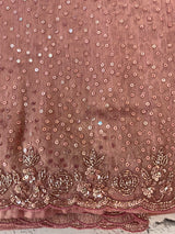 Handworked Designer tissue silk blend saree with sequins & cutdana work - MSHW270 DuskyOnion