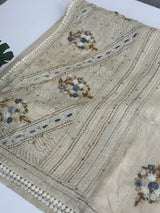 Handworked Blended tussar silk saree MS90543